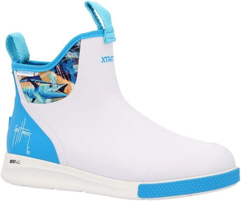 Men's 6 in Ankle Deck Boot Sport Guy Harvey, White, Size 11(M) in Kuwait