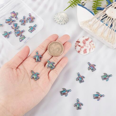 Sunnyclue 1 Box 100pcs Silver Starffish Charm 316 سحر البحر المصنوع من الفولاذ المقاوم للصدأ سحر المحيط شاطئ شاطئ الصيف هاواي لتصنيع المجوهرات سحر أقراط القلادة DIY الحرف اليدوية للنساء اللوازم البالغة in Kuwait