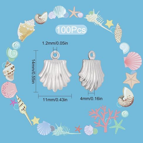 Sunnyclue 1 Box 100pcs Silver Starffish Charm 316 سحر البحر المصنوع من الفولاذ المقاوم للصدأ سحر المحيط شاطئ شاطئ الصيف هاواي لتصنيع المجوهرات سحر أقراط القلادة DIY الحرف اليدوية للنساء اللوازم البالغة in Kuwait