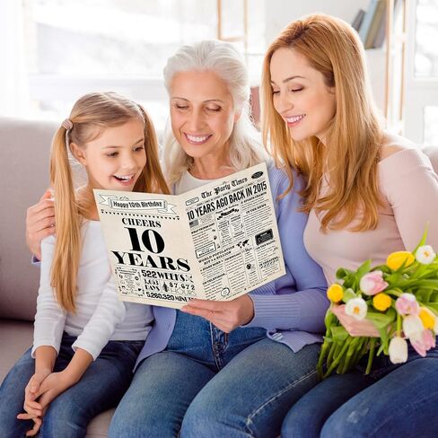10th Birthday Card, 10th Birthday Decorations for Girl Boys, 10th Birthday Gifts for Daughter Son, Back in 2015 Birthday Card in Saudi Arabia