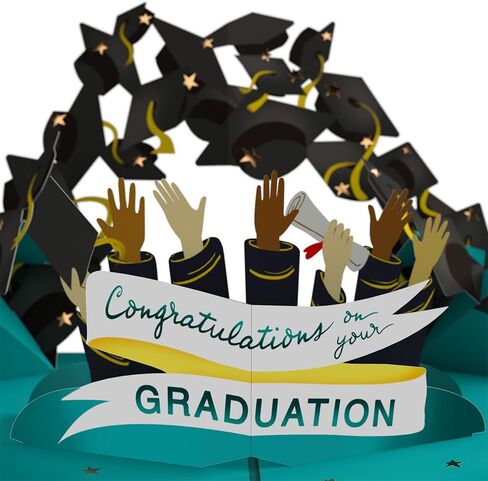 Lovepop Graduation Pop-Up Card for Her and Him - 3D Greeting Cards for Boys, Girls, Men, Women - Heard You're Graduating - 5" x 7 Highland Cow Card - Blank Notecard & Envelope Included in Saudi Arabia