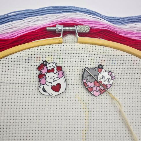 2 Pieces Fun Cat Needle Minder，Magnetic Pin Holder for Cross Stitch, Sewing, Embroidery and Needlework Accessories (Cat Claw) in Saudi Arabia