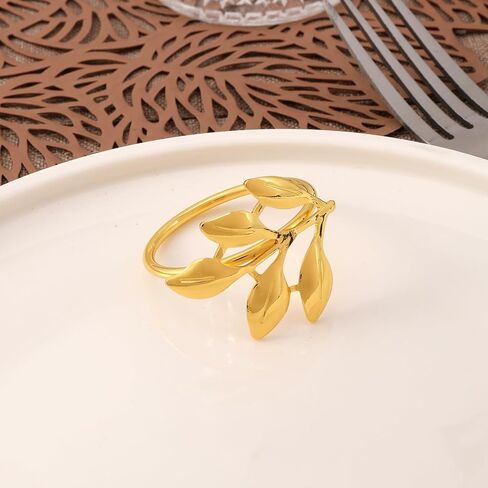 14K Gold Napkin Rings Set of 12,Metal Gold Napkins Rings Holder Buckles for Thanksgiving Christmas Napkin Rings for Wedding,Banquet,Party Dinner Table Decor in Saudi Arabia