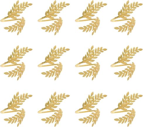 14K Gold Napkin Rings Set of 12,Metal Gold Napkins Rings Holder Buckles for Thanksgiving Christmas Napkin Rings for Wedding,Banquet,Party Dinner Table Decor in Saudi Arabia
