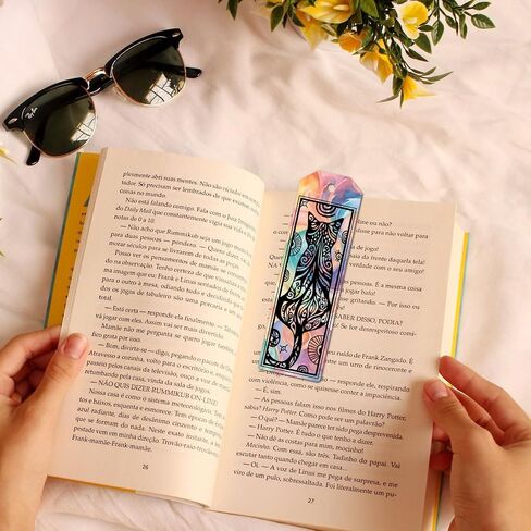 GLOBLELAND Art Cat Bookmark Clear Stamps Mandala Cats Silicone Stamp Egyptian Cats Transparent Stamps for DIY Scrapbooking and Cards Making Photo Album Journal 6.3x4.33inch in Saudi Arabia