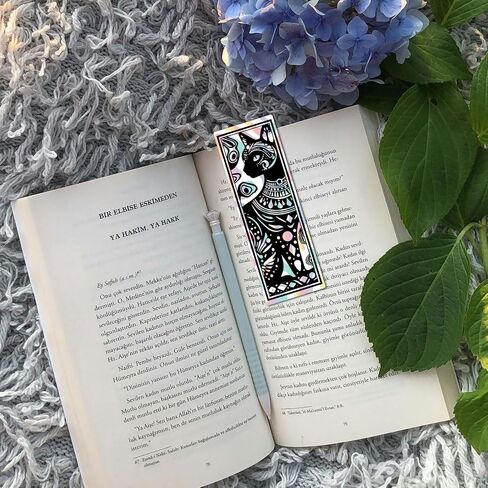 GLOBLELAND Art Cat Bookmark Clear Stamps Mandala Cats Silicone Stamp Egyptian Cats Transparent Stamps for DIY Scrapbooking and Cards Making Photo Album Journal 6.3x4.33inch in Saudi Arabia