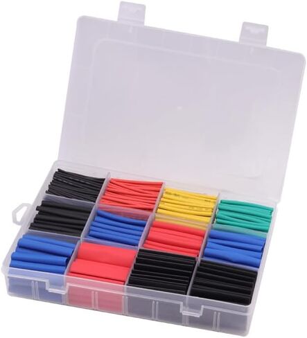 Electrical Shrink Tubing Kit Heatshrink with Box 2:1 Shrink Tubing Wire Shrink Wrap Cable Wire Kit (1, 140PCS) in Saudi Arabia