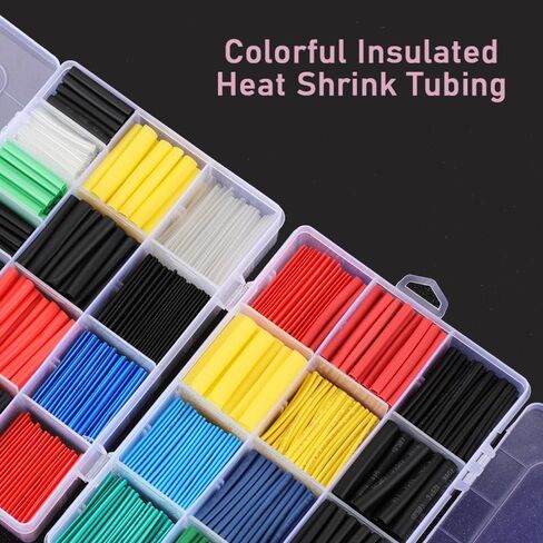 Electrical Shrink Tubing Kit Heatshrink with Box 2:1 Shrink Tubing Wire Shrink Wrap Cable Wire Kit (1, 140PCS) in Saudi Arabia