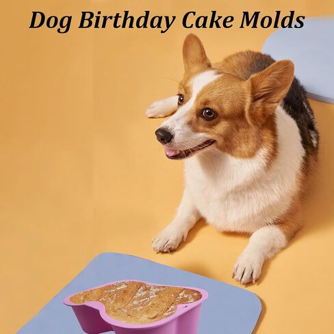 pson 2PCS Dog Birthday Cake Molds, Pink & Blue Silicone Bone Shape Molds for DIY, Craft, Clay, Soap, Candle, Home Decoration in Saudi Arabia