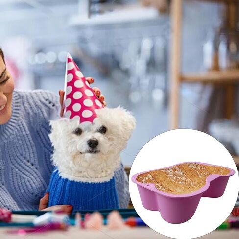 pson 2PCS Dog Birthday Cake Molds, Pink & Blue Silicone Bone Shape Molds for DIY, Craft, Clay, Soap, Candle, Home Decoration in Saudi Arabia