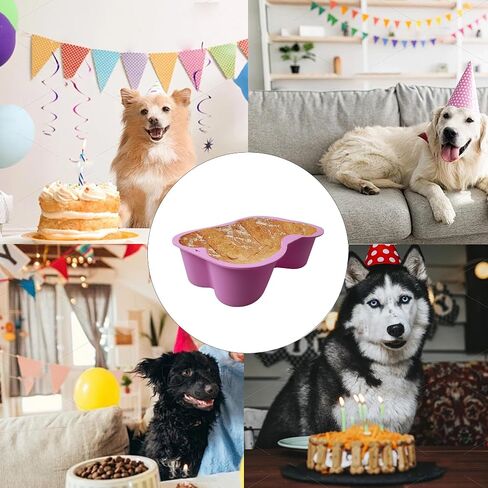 pson 2PCS Dog Birthday Cake Molds, Pink & Blue Silicone Bone Shape Molds for DIY, Craft, Clay, Soap, Candle, Home Decoration in Saudi Arabia