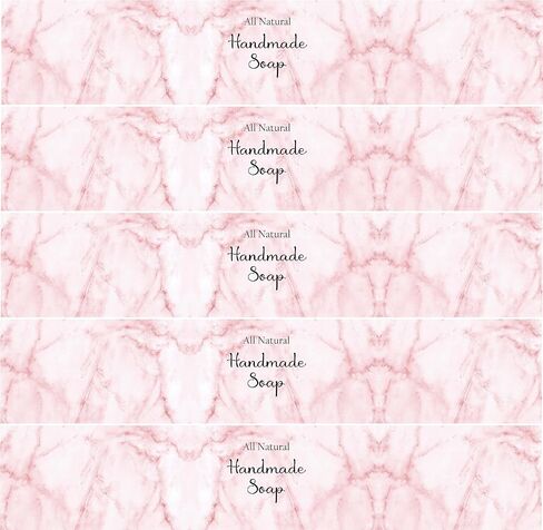 Wrap Paper Tape for Homemade Soap Bar Handmade Products 50pcs Set (H2 Pink Marble) in Kuwait