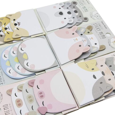 mingseecess 6 حزم لطيف حيوان كرتون ملاحظات لزجة لزجة مجموعات وسادة المذكرة للزواج الذاتي لمحبي الحيوانات الأليفة النساء الفتيات in Kuwait