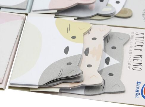 mingseecess 6 حزم لطيف حيوان كرتون ملاحظات لزجة لزجة مجموعات وسادة المذكرة للزواج الذاتي لمحبي الحيوانات الأليفة النساء الفتيات in Kuwait