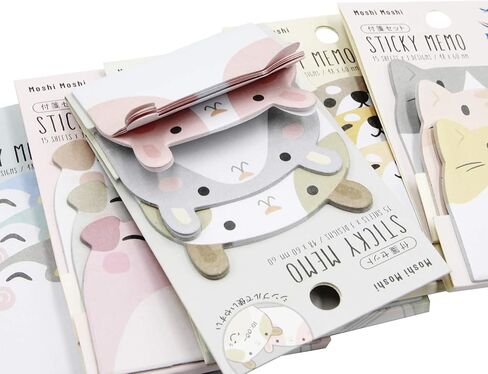 mingseecess 6 حزم لطيف حيوان كرتون ملاحظات لزجة لزجة مجموعات وسادة المذكرة للزواج الذاتي لمحبي الحيوانات الأليفة النساء الفتيات in Kuwait