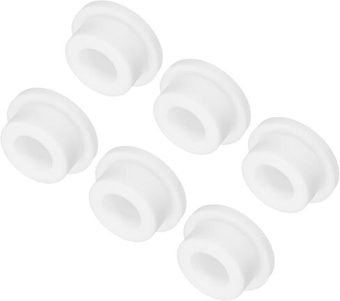 Meccanixity High Temp Silicone Plug Mount DIA 17mm/0.67 بوصة T على شكل م مقابس ثقب من المطاط على شكل طلاء للطلاء المسحوق مقابس الختم مقاومة للماء الحزمة البيضاء من 6 in Saudi Arabia
