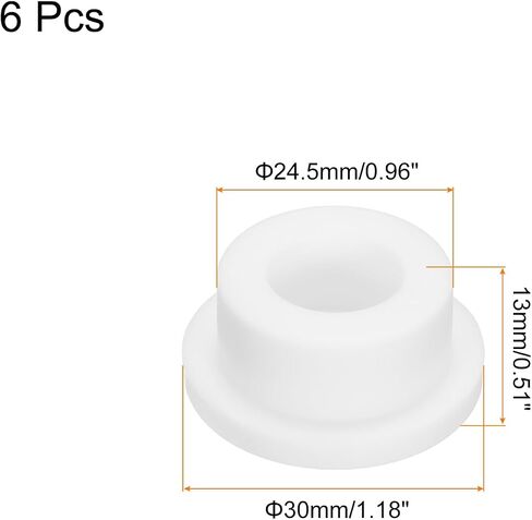Meccanixity High Temp Silicone Plug Mount DIA 17mm/0.67 بوصة T على شكل م مقابس ثقب من المطاط على شكل طلاء للطلاء المسحوق مقابس الختم مقاومة للماء الحزمة البيضاء من 6 in Saudi Arabia