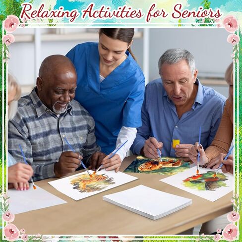 Trandraft 24 Pcs Dementia Products for Elderly Alzheimers Activities for Adults Seniors Reusable Water Painting Toys with 1 Painting Brush Water Doodle Coloring Drawing Gifts Set (PET) in Kuwait