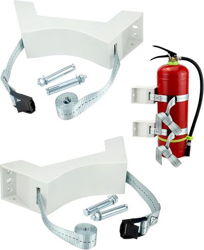 QWORK Propane Tank Bracket, 2 Pack 4"-12" Gas Cylinder Bracket Wall Mount Bracket with Screw, for 1 Cylinder (Blue) in Saudi Arabia