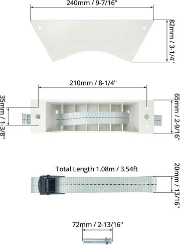 QWORK Propane Tank Bracket, 2 Pack 4"-12" Gas Cylinder Bracket Wall Mount Bracket with Screw, for 1 Cylinder (Blue) in Saudi Arabia