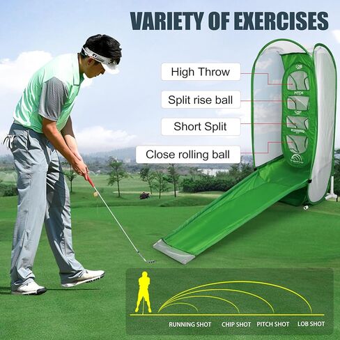 PGM Golf Practice Net - Backyard Golf Nets for Driving with 4 Targets (Lob, Pitch, Chip, Running), Chipping & Swing Trainer for Indoor/Outdoor Use, Golf Accessories & Gifts in Kuwait