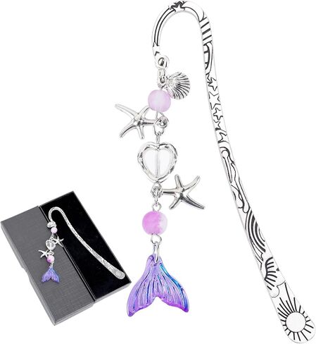 Unique Bow Bookmark Gifts - Charm Pink Aesthetic Book Mark Cute Silver Chain Tassel Metal Page Marker for Reading Women Girls Readers Students Teachers School Supplies Birthday Valentines in Saudi Arabia