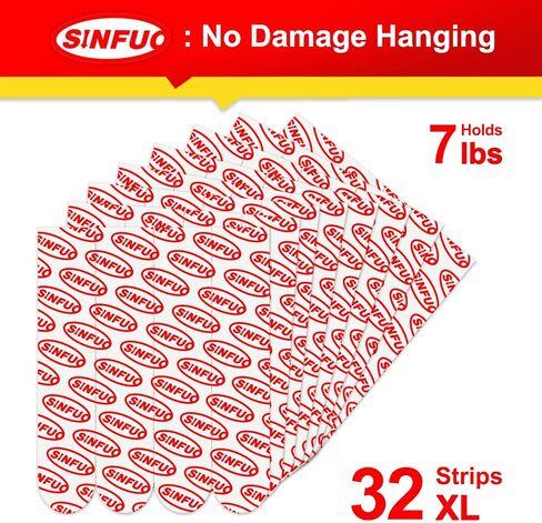 48 Medium Hanging Strips Refill, No Damage Adhesive Strips for Wall Hooks, Removable Picture Hanging Strips，Wall Sticky Double Sided Tape Heavy Duty Variety Pack in Kuwait