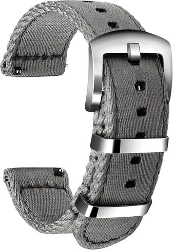 ULLCHRO Nylon Watch Strap Replacement Canvas Watch Band Military Army Men Women - 18mm, 20mm, 22mm, 24mm Watch Bracelet with Stainless Steel Silver Buckle in Saudi Arabia
