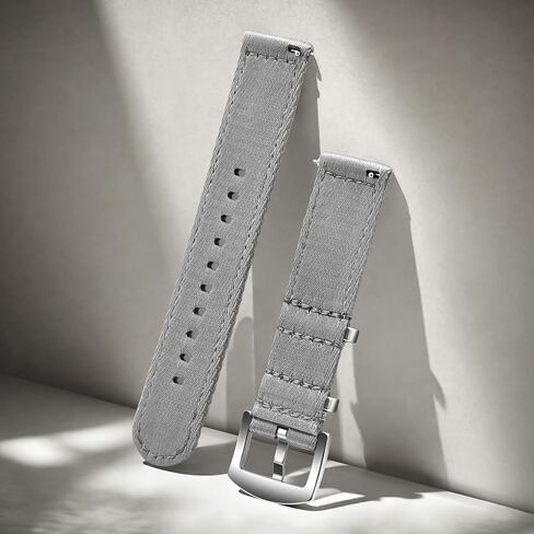 ULLCHRO Nylon Watch Strap Replacement Canvas Watch Band Military Army Men Women - 18mm, 20mm, 22mm, 24mm Watch Bracelet with Stainless Steel Silver Buckle in Saudi Arabia
