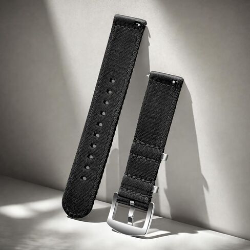 ULLCHRO Nylon Watch Strap Replacement Canvas Watch Band Military Army Men Women - 18mm, 20mm, 22mm, 24mm Watch Bracelet with Stainless Steel Silver Buckle in Kuwait