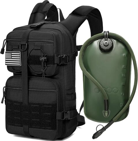 1050D Tactical Hydration Backpack with 3L Water Bladder, Military Molle Water Backpack for Men & Women, Hydration Pack for Hiking, Biking, Running, Climbing, Daily Use in Saudi Arabia