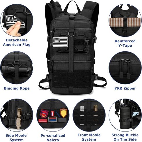 1050D Tactical Hydration Backpack with 3L Water Bladder, Military Molle Water Backpack for Men & Women, Hydration Pack for Hiking, Biking, Running, Climbing, Daily Use in Saudi Arabia