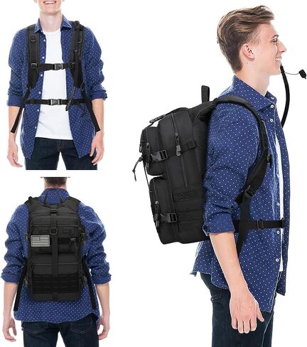 1050D Tactical Hydration Backpack with 3L Water Bladder, Military Molle Water Backpack for Men & Women, Hydration Pack for Hiking, Biking, Running, Climbing, Daily Use in Saudi Arabia