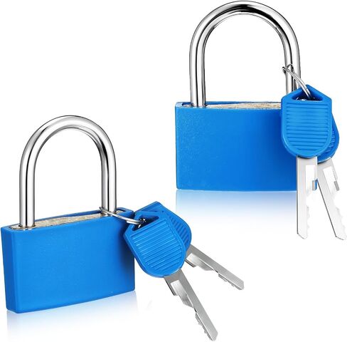 2Pack Aluminum Locker Lock with Key, Large Pad Lock with 1.6inch Wide Lock Body, Waterproof Padlocks for Gym Locker, Shed, Gate, and Storage Unit in Saudi Arabia