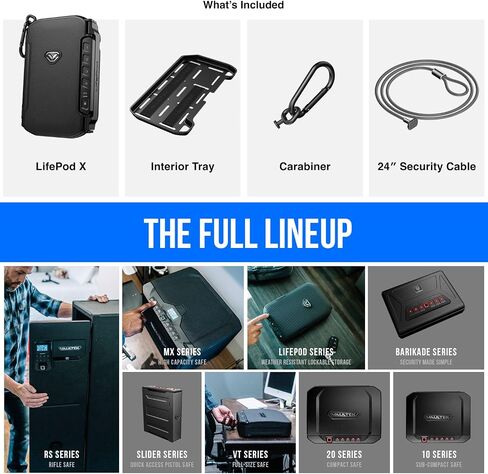 VAULTEK LifePod X Micro Weatherproof Electronic Lockbox Secure Travel Case Rugged Mini Portable Case with Backlit Keypad (Spark Blue) in Kuwait