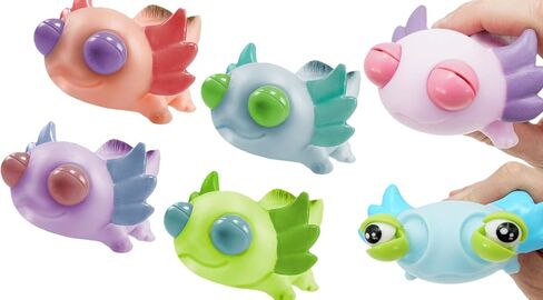 Ja-ru squeezy pop-eyes axolotl toy (وحدة واحدة متنوعة) قبيحة ألعاب أطفال قبيحة لطيئة الأطفال للبنين والبنات. تململ تململ الإجهاد السخيف تخفيف الإجهاد axolotls الشكل الحسي. 4747-1S in Kuwait