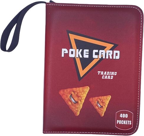 Trading Card Binder Album, 400 Pockets, 50 Removable Sleeves, 3-Ring Zipper, 4-Pocket Pages (Blue 400) in Saudi Arabia