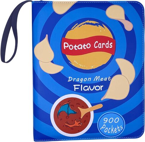 Trading Card Binder Album, 400 Pockets, 50 Removable Sleeves, 3-Ring Zipper, 4-Pocket Pages (Blue 400) in Saudi Arabia