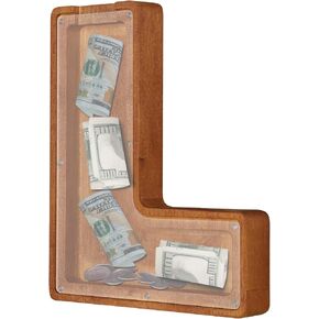 بنك Piggy For Boys Girls Kids Alphabet Money Box Bank Coin Bank DIY DIR Room Decor Decor Gift لعيد ميلاد عيد الميلاد (J)