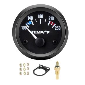 Universal 2" 52mm Water Temperature Gauge Kit, 100-250℉ Water Temp Gauge Kit, DC 12V Water Temp Thermometer Meter Kit with Sensor for Ship Marine Boat Car Truck Motorcycle Vehicle Automotive