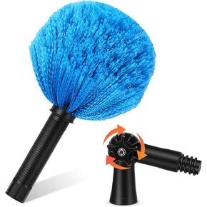 Baderke Twist-on Cobweb Duster Head Brush تناسب مزيل Web Spider القياسي 3/4 بوصة على الإنترنت مع فرشاة Duster Web Coint