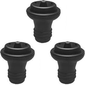 Wine Vacuum Stoppers Set of 3– Black