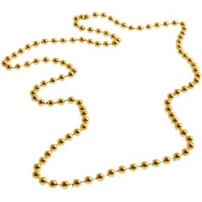 U.S. Toy JA426 Metallic Bead Necklaces, Gold