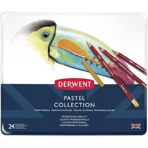 Derwent Pastel Collection, Metal Tin, 24 Count (0700301)