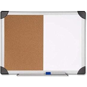 Lorell LLR19290 Dry-Erase/Cork Board Combination, 18" x 24"