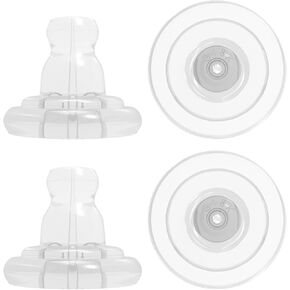 Earring Backs Soft Silicone, Sivler Silicone Earring Backs Replacements for Studs/Droopy Ears, Locking Secure Earring Backs, No-Irritate Hypoallergenic, Soft Clear Earring Backs