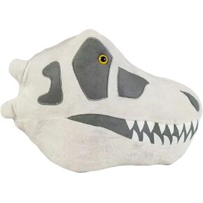 GIANT MICROBES Fuzzy Fossils Gigantic 15" T rex Stuffed Animal, T rex Plush, Dinosaur Stuffed Animal, Tyrannosaurus Rex Toy, Dinosaur Skull Decor, Dinosaur Pillow, Paleontologist Gifts