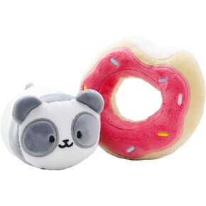 Anirollz Stuffed Animal Plush Toy – 6" Small Donut Doll |Soft, Squishy, Warm, Cute, Comfort, Safe | Birthday Pillow with Kawaii Panda Bear in Strawberry Donut Pandaroll