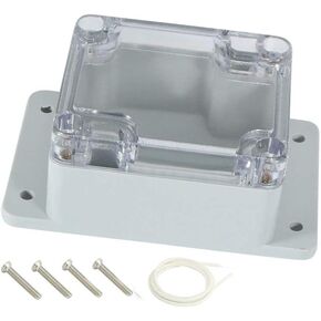 YXQ 100x68x40mm ABS Junction Box Transparent Cover,3Pcs IP65 Waterproof Plastic Project Enclosure Case w Hole Cable Wire Connect Power Wall Hang