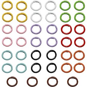 40 PCS SPRING O RINGS ، 25 مم قفل O RINGS BACKLES ، SNAP CLIP TRIGGER SPRING BOCKLE ، ملحقات DIY (أسود ، أبيض)